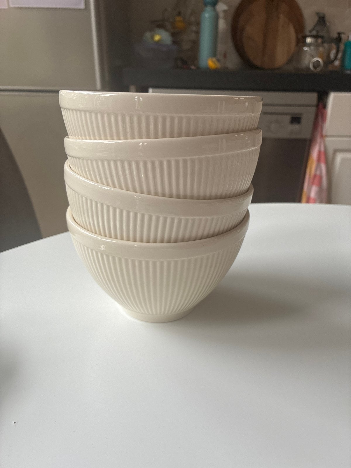 Wedgwood Windsor diepe cerealkommen - Zgan, Ophalen of Verzenden, Zo goed als nieuw, Kom(men), Wedgwood