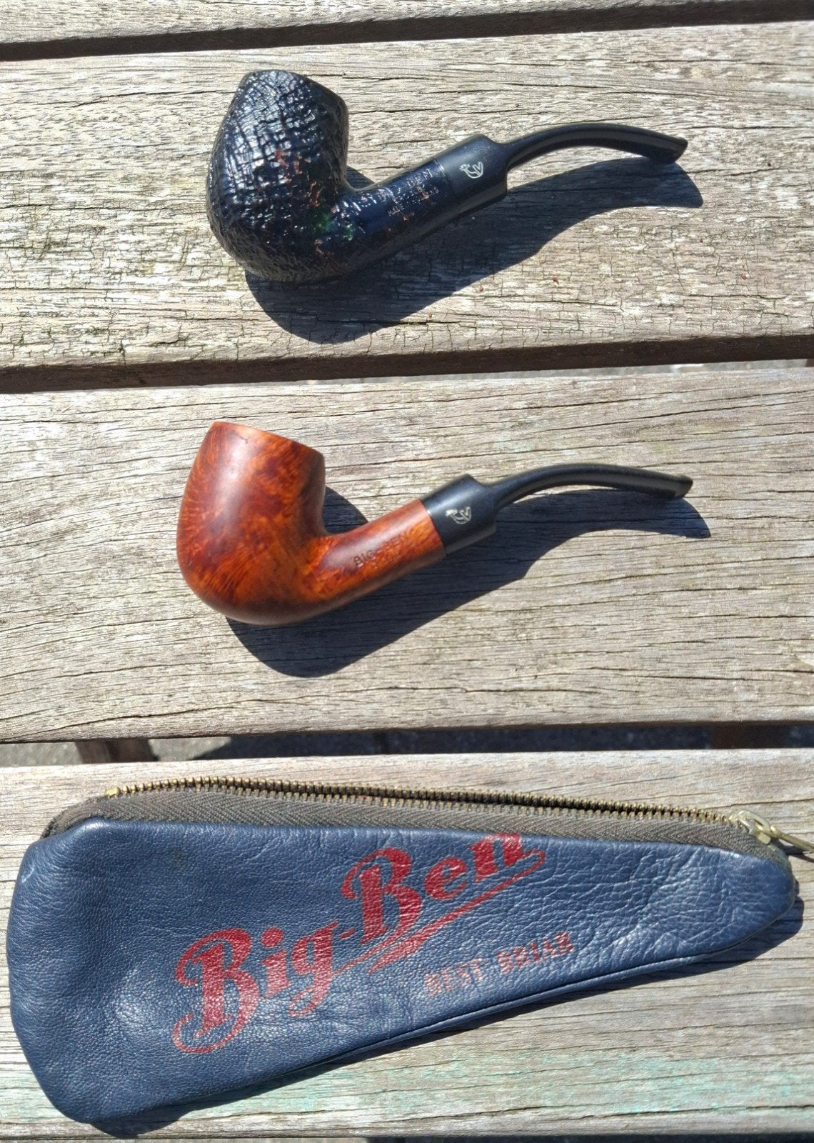 Big-Ben pijpen set met etui, Verzamelen, Rookartikelen, Aanstekers en Luciferdoosjes, Ophalen of Verzenden, Gebruikt, (Water)pijp