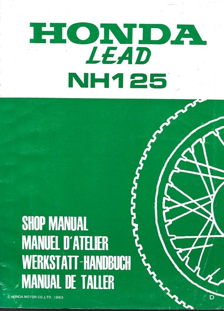 Honda NH125 Lead shop manual (1224z) scooter, Verzenden, Honda