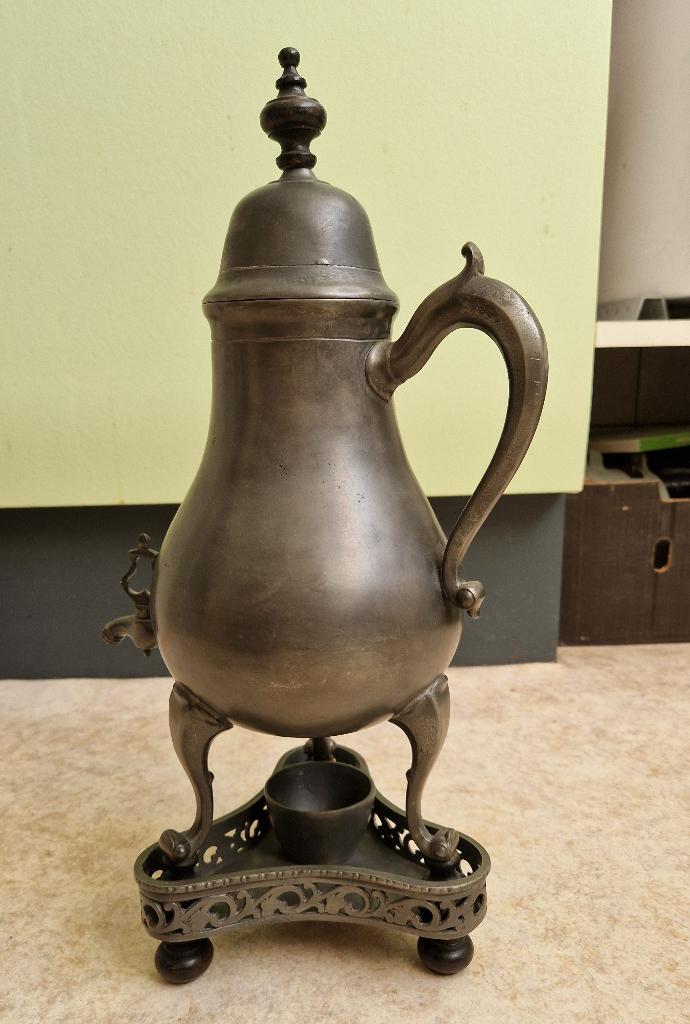 Tinnen kraantjeskan thee/koffie, Antiek en Kunst, Antiek | Tin, Ophalen