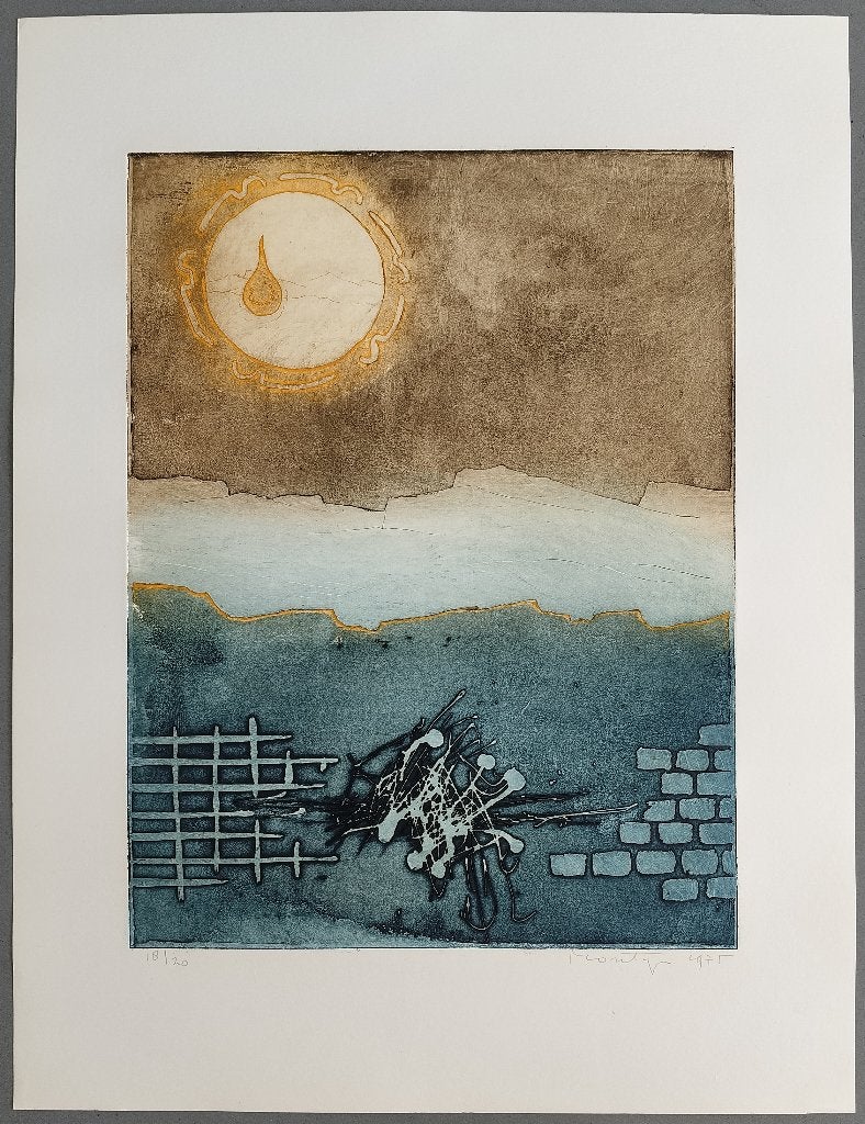 Jan Montyn – Troisième jour – gesigneerde ets, Ophalen of Verzenden