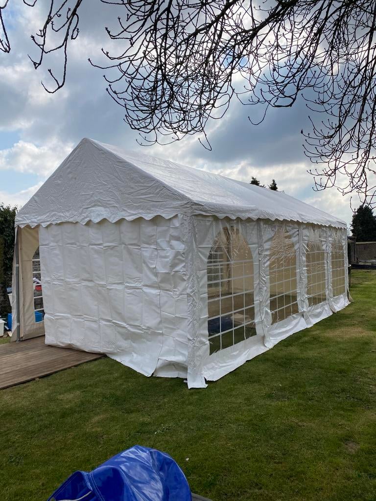 Partytent 4x8 huren, Ophalen of Verzenden, Zo goed als nieuw, Minder dan 5 meter