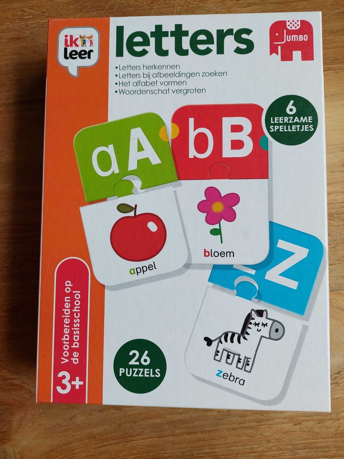 Ik leer letters Jumbo - Educatief puzzelspel 3+, Ophalen of Verzenden, Zo goed als nieuw, Puzzelen