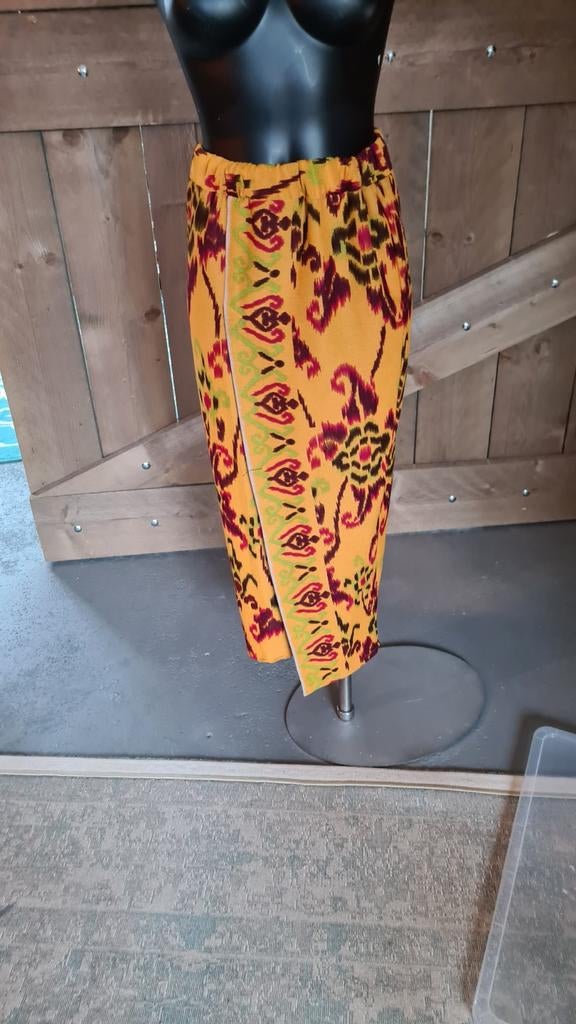Sarong rok met print - Maat XS, Geel, Ophalen of Verzenden, Onbekend, Maat 34 (XS) of kleiner