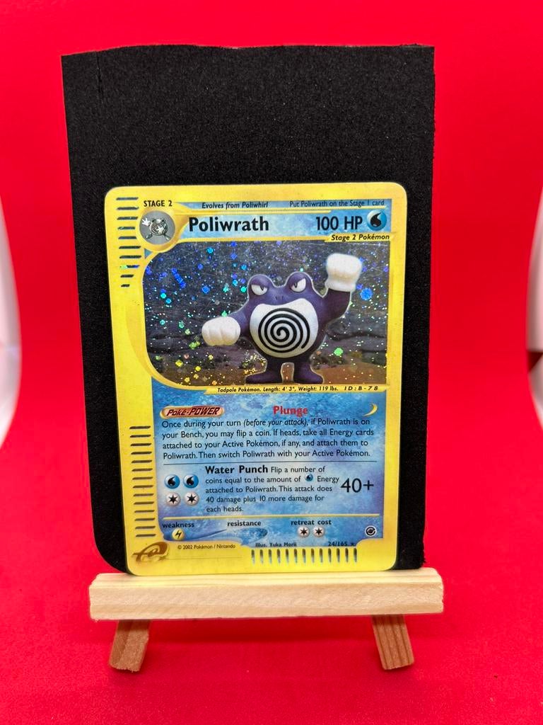 Poliwrath 24/165 Expedition Base Set Holo, Ophalen of Verzenden, Zo goed als nieuw