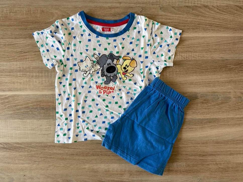 Woezel & Pip Shortama, Jongen, Maat 104/110, Ophalen of Verzenden, Gebruikt, Jongen, Nacht- of Onderkleding