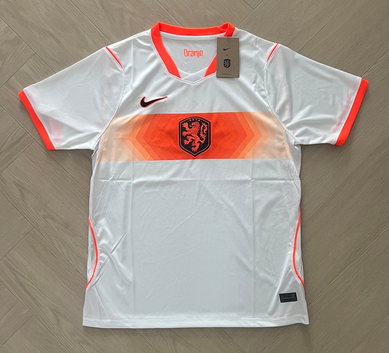 Nederland uit L, Sport en Fitness, Voetbal, Maat L, Verzenden, Nieuw, Shirt