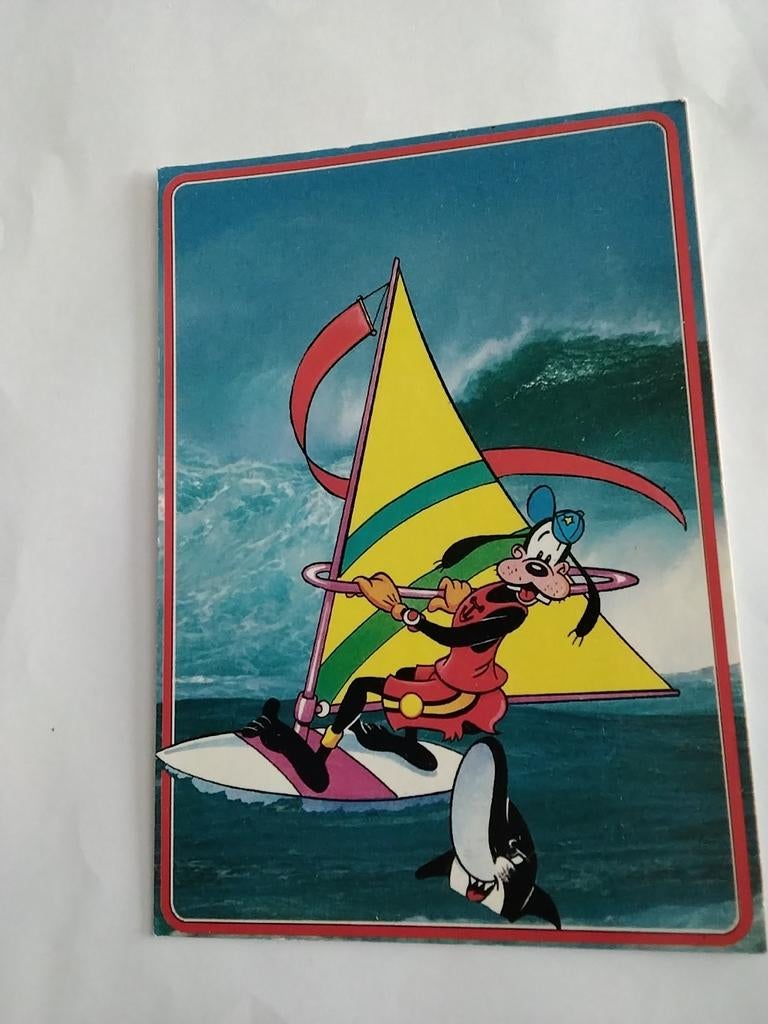 GOOFY OP ZEILSURFPLANK. 1994, Verzamelen, Ophalen of Verzenden, Voor 1920