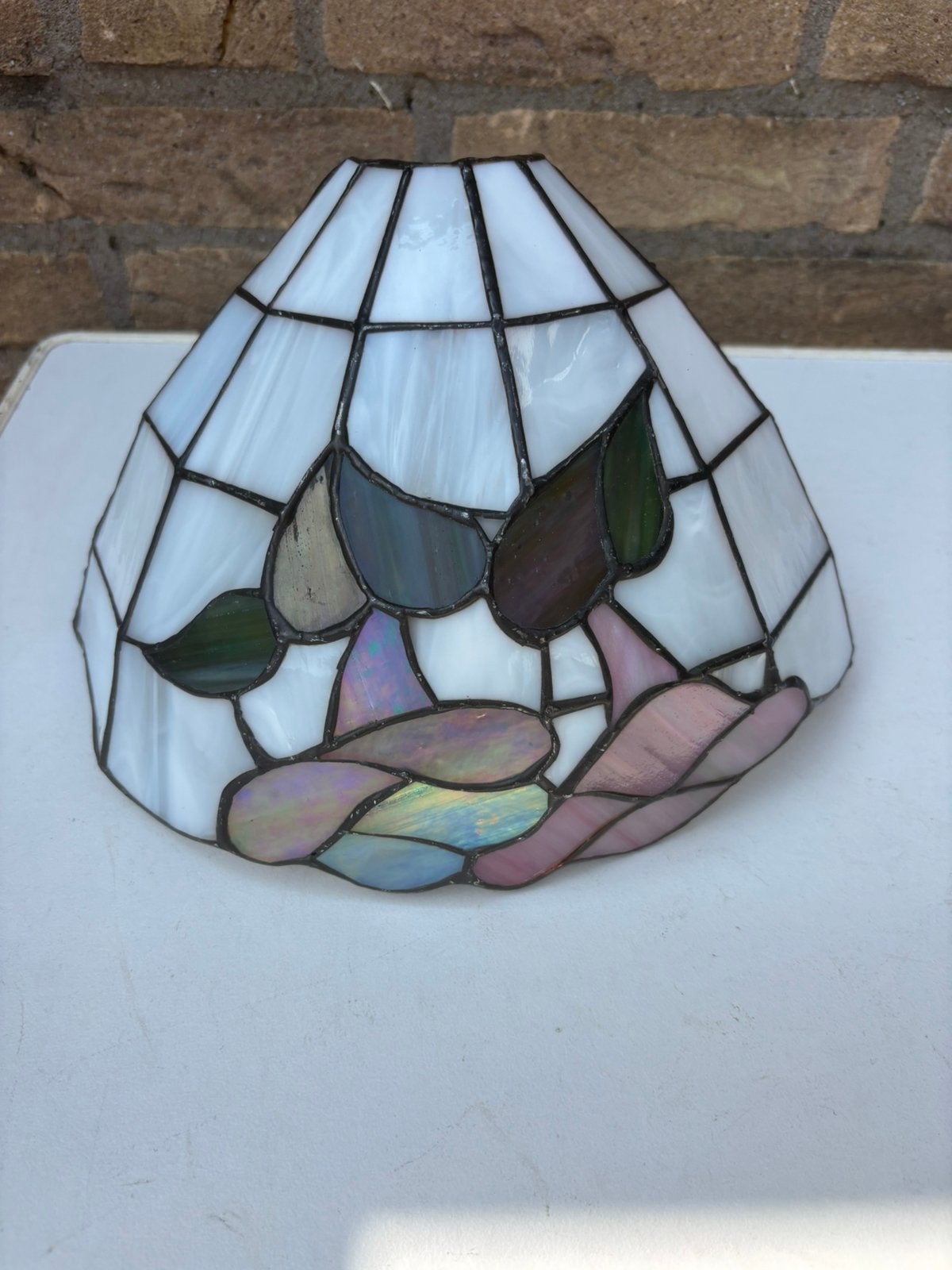 Tifinie wandlampen kap voor over een muurfitting 26x13 cm, Ophalen of Verzenden, Gebruikt, Glas