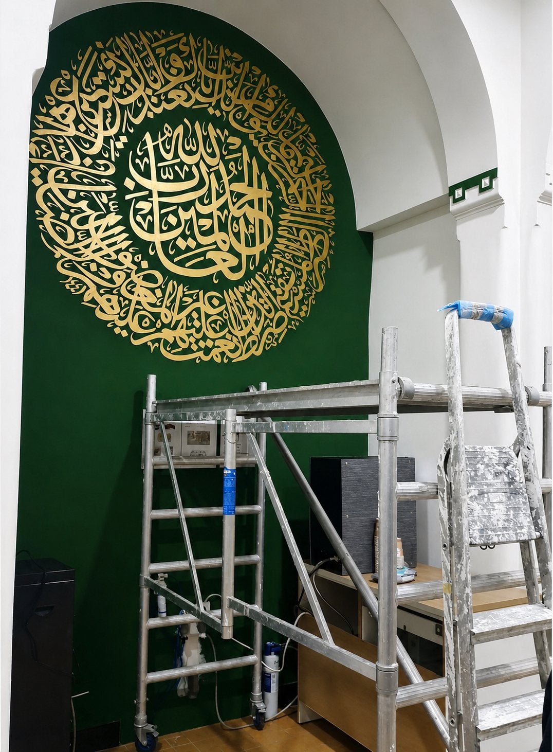 Muurkunst en Arabische Kalligrafie voor Moskeeën - Kiran.art, Ophalen, Overige stijlen, Overige ondergronden, Handgeschilderd
