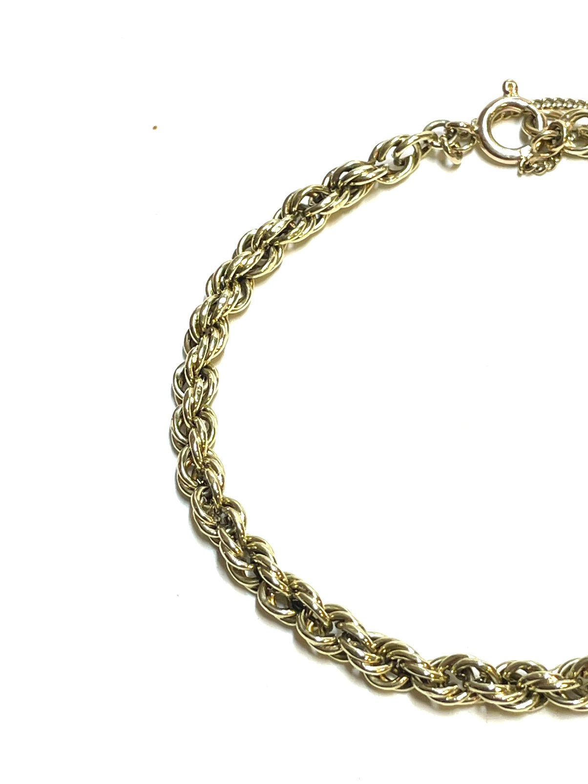 14k gouden gedraaide schakel armband, Sieraden, Tassen en Uiterlijk, Armbanden, -, -, Ophalen of Verzenden, Zo goed als nieuw