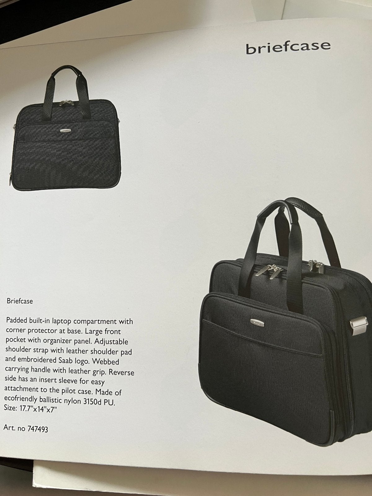 Akten Tas Met Saab logo, Computers en Software, Laptoptassen, Ophalen of Verzenden, 17 inch of meer, Zo goed als nieuw