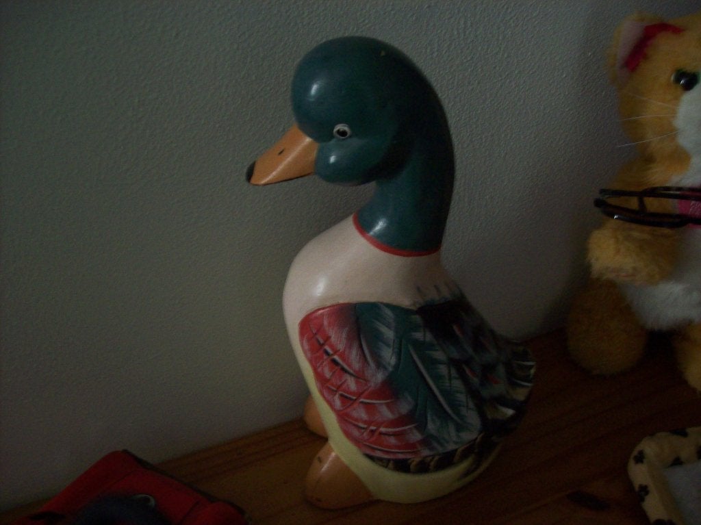 34bij 24cm breed   brocante massief houten eend, Antiek en Kunst, Curiosa en Brocante, Ophalen