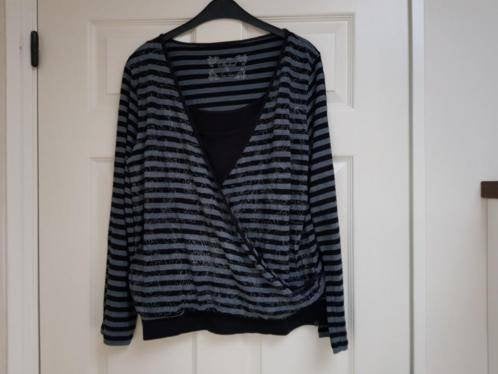 TOM TAILOR overslag trui, maat XL, Kleding | Dames, Truien en Vesten, Zwart, Maat 46/48 (XL) of groter, Zo goed als nieuw, Tom Tailor