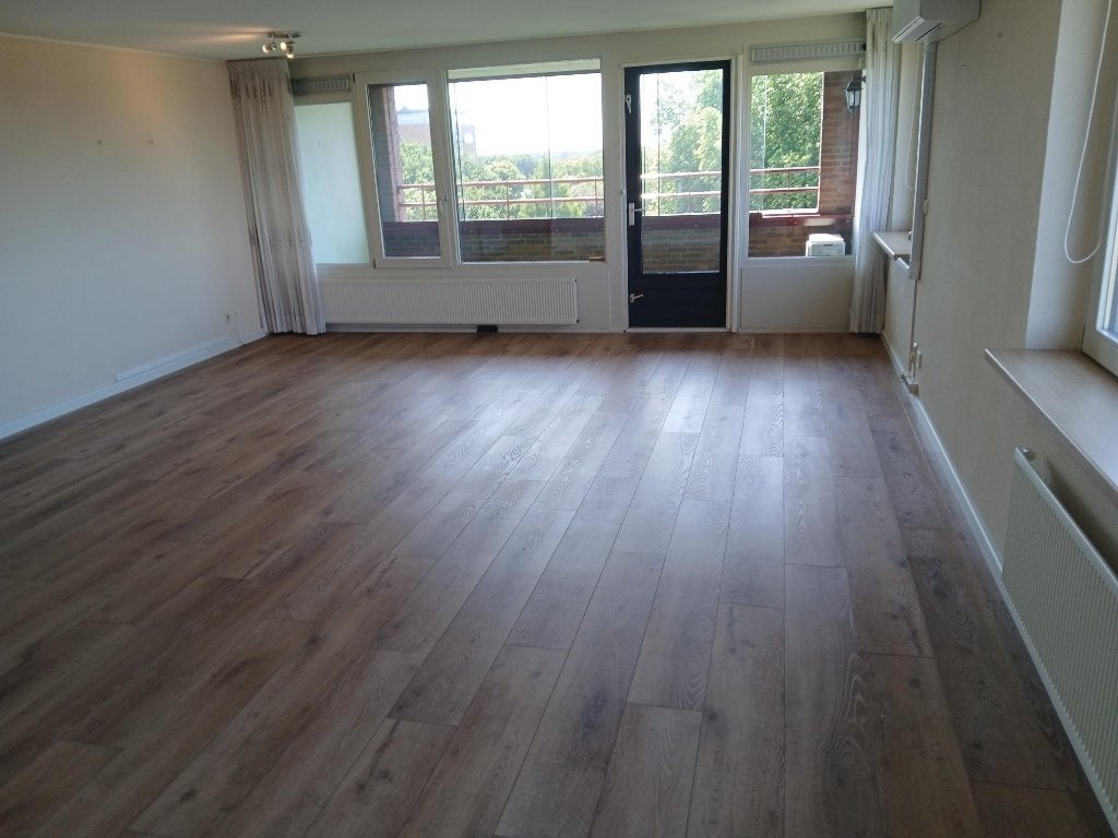 PVC click vloer licht eiken 55m2 inclusief 10 DB ondervloer, Huis en Inrichting, Stoffering | Vloerbedekking, Ophalen, Gebruikt