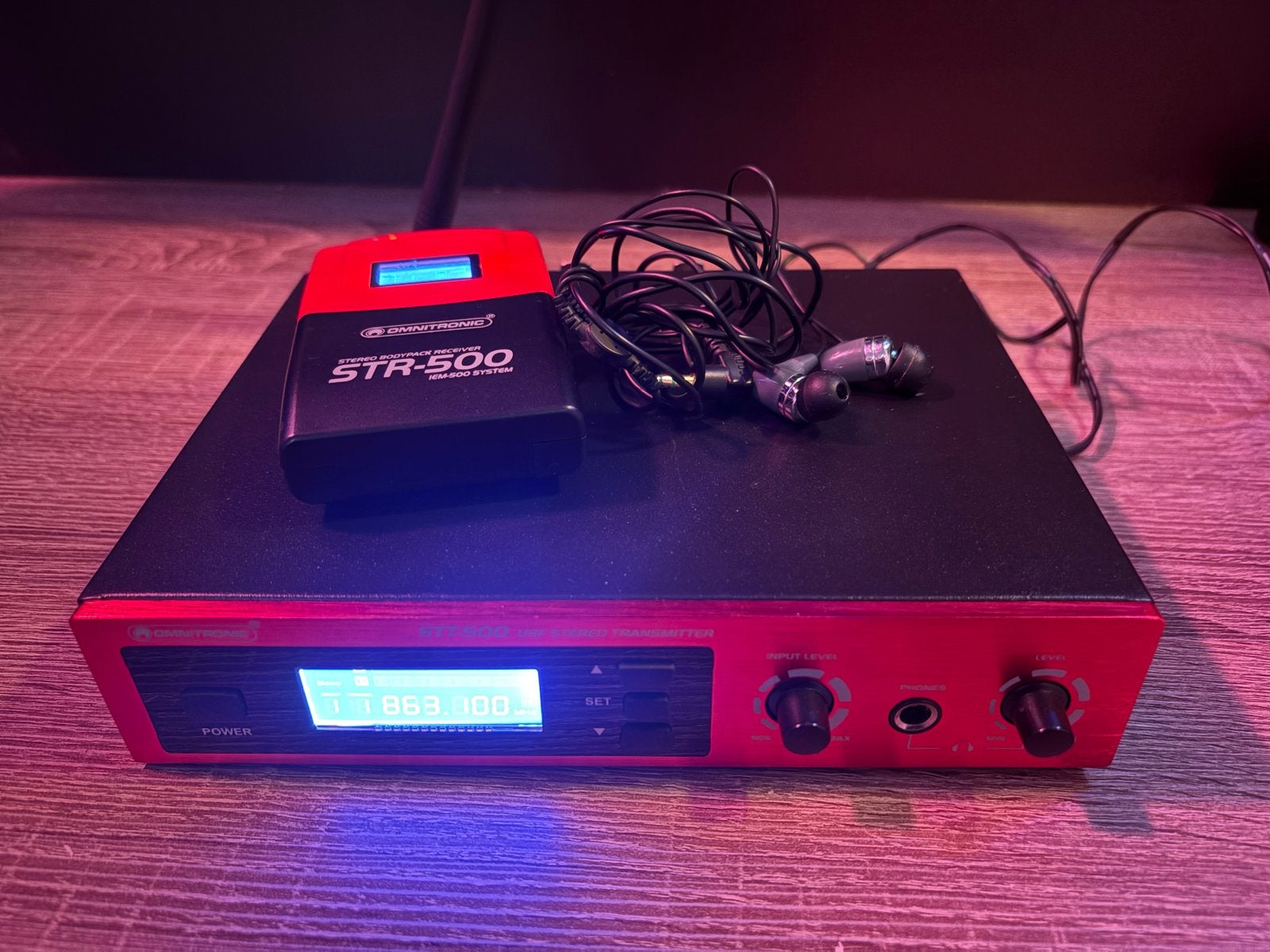 Omnitronic STT-500 In-Ear Systeem, Ophalen of Verzenden, Gebruikt