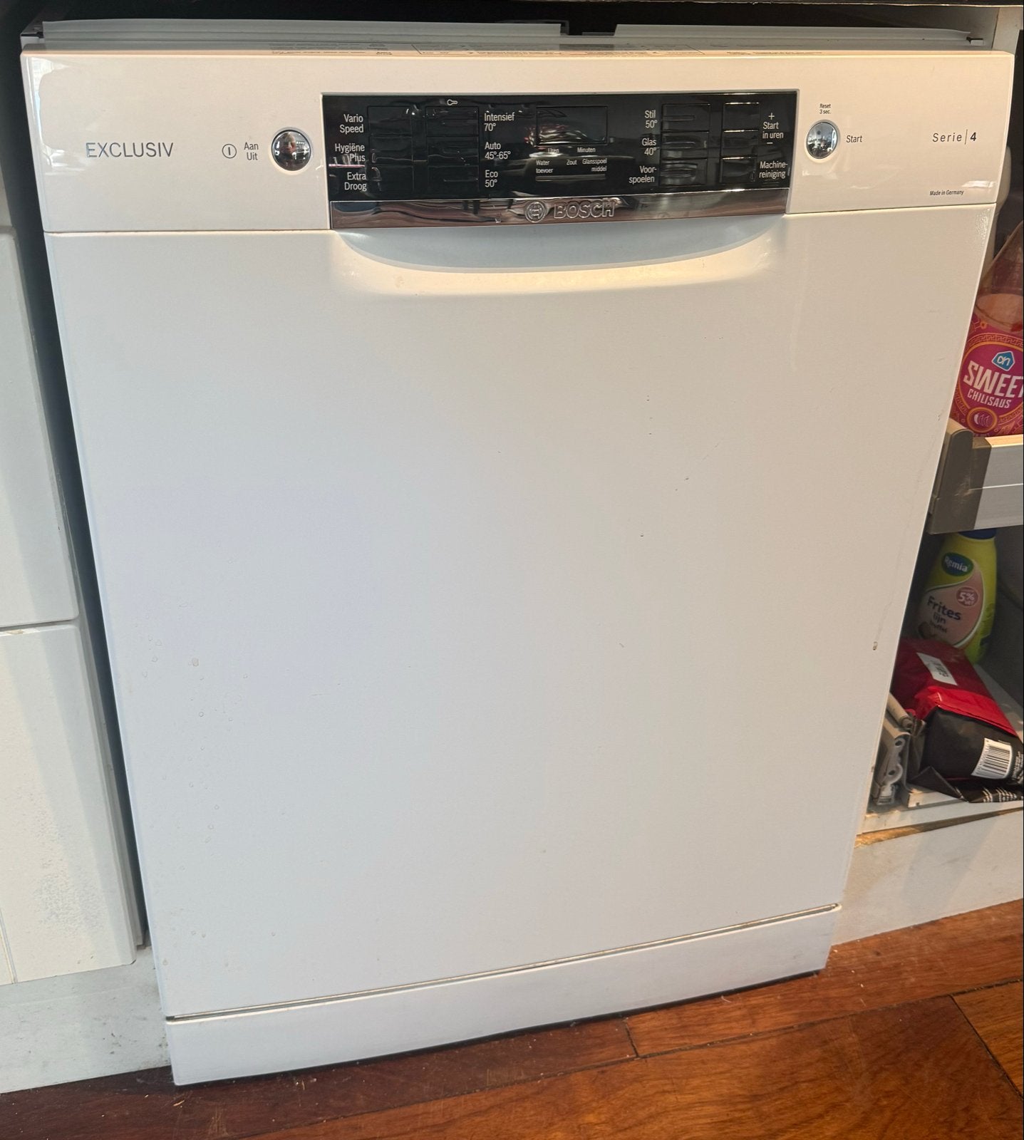 Bosch Serie 4 Exclusiv Vaatwasser - Wit, Gebruikt, 60 cm of meer, Eco programma, Ophalen of Verzenden