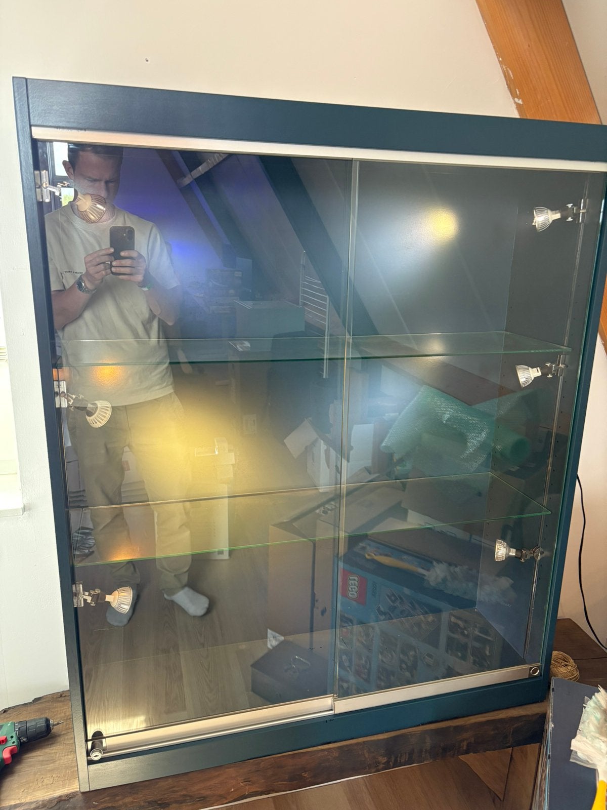 Vitrinekast, Zo goed als nieuw, 150 tot 200 cm, 25 tot 50 cm, 50 tot 100 cm