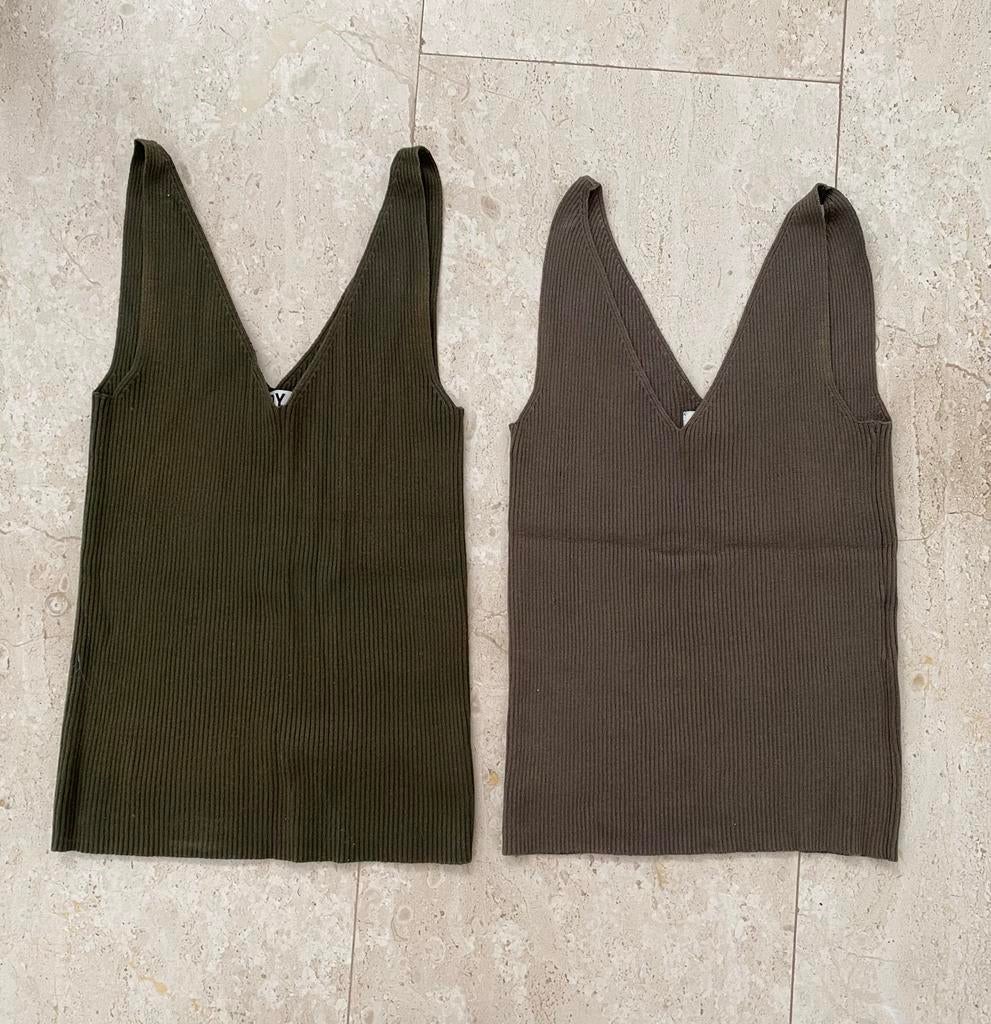 2 groene topjes van JDY., Kleding | Dames, Tops, Ophalen of Verzenden, Gedragen, Groen, Maat 36 (S)