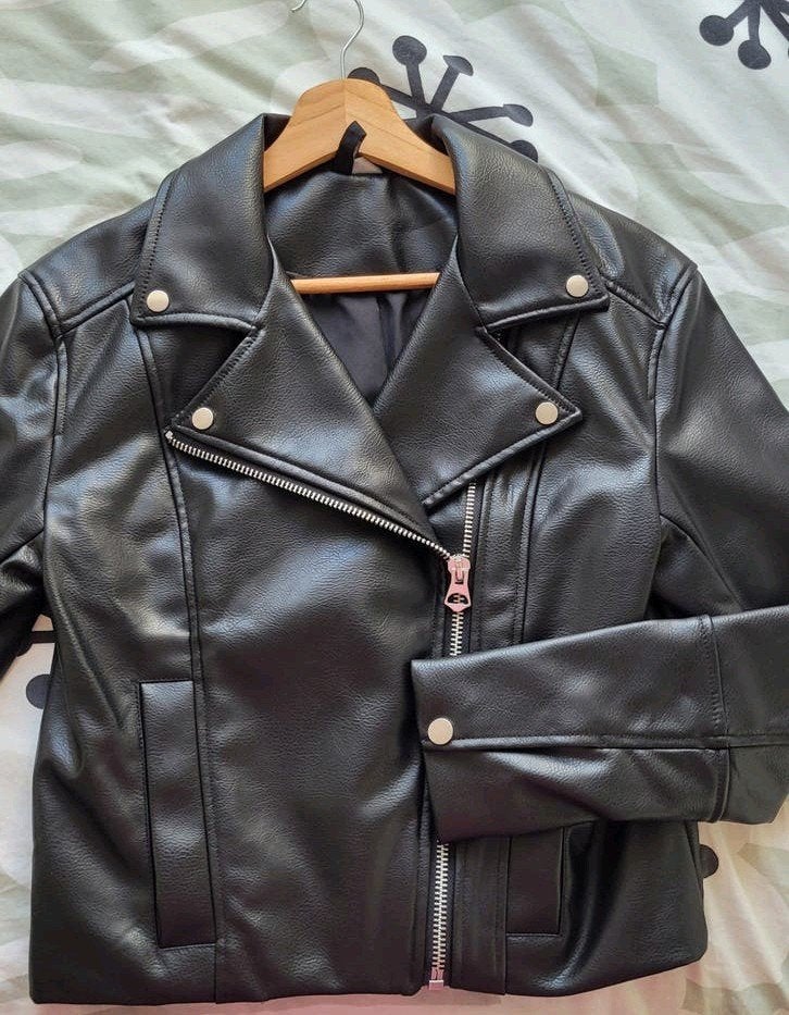 Nep leren jas maat S van Divided H&M, Zwart, H&M Divided, Ophalen of Verzenden, Zo goed als nieuw