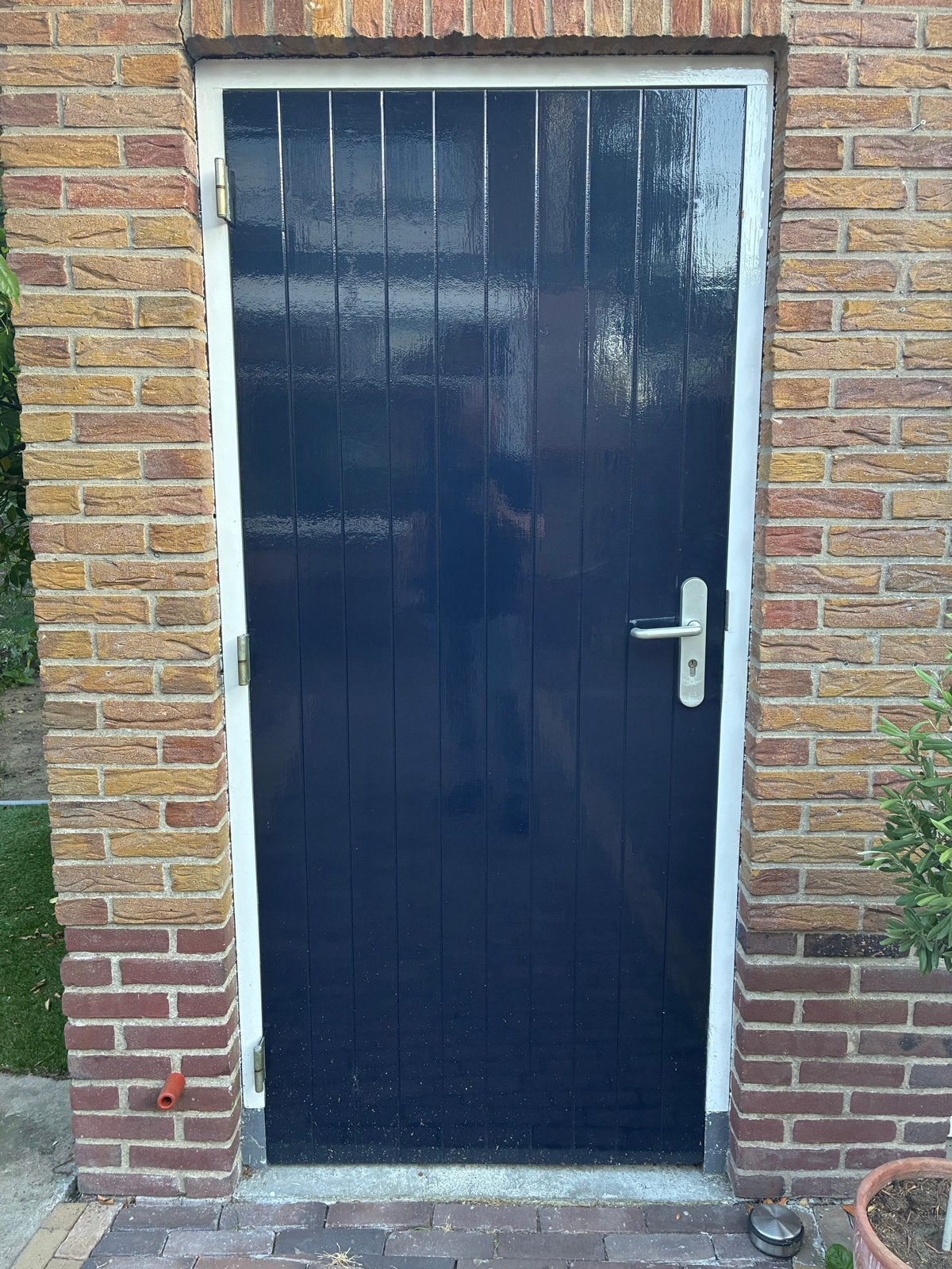 Massief houten buitendeur met driepuntssluiting, Doe-het-zelf en Verbouw, Deuren en Horren, Ophalen, Gebruikt, 80 tot 100 cm, Buitendeur