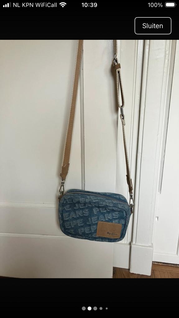 Pepe jeans tasje, Ophalen of Verzenden, Zo goed als nieuw, Blauw, Schoudertasje
