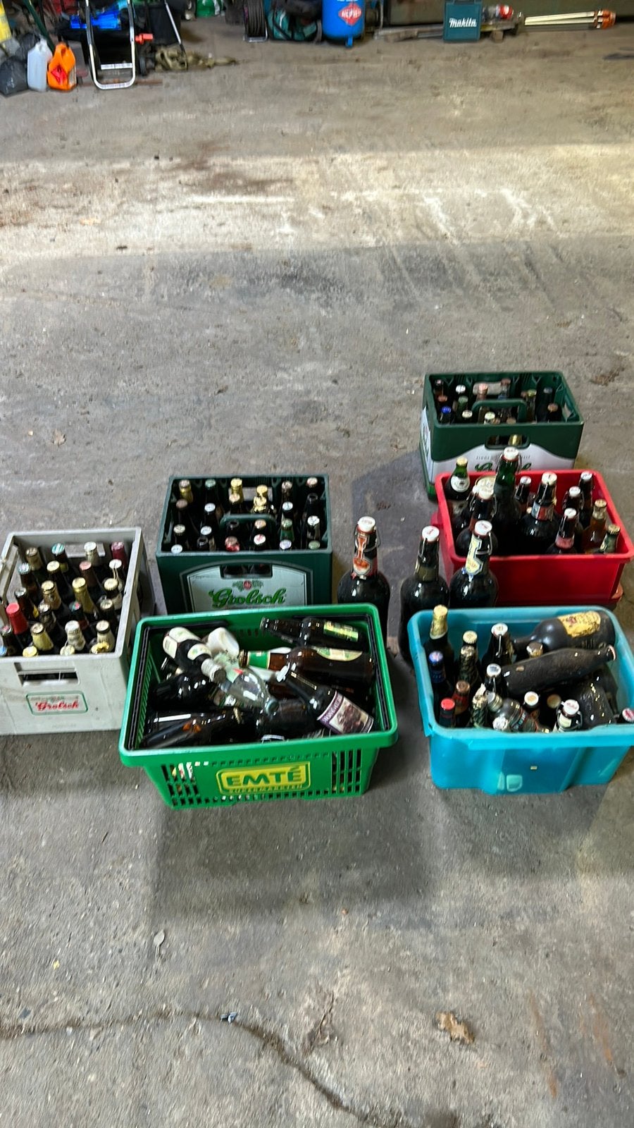 Oude grolsch bavaria flessen kratjes, Verzamelen, Ophalen, Gebruikt, Flesje(s), Grolsch