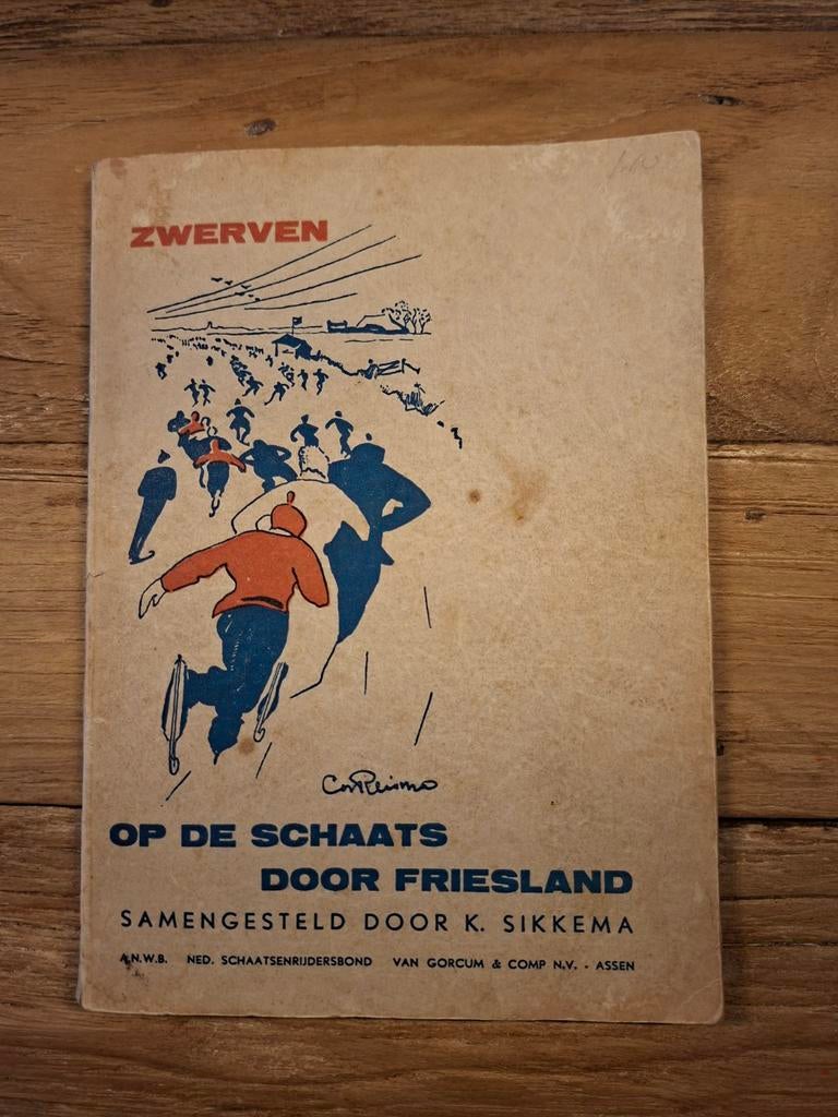 Zwerven op de schaats door Friesland, 1942, Boeken, Ophalen of Verzenden, Gelezen, K. Sikkema, Friesland