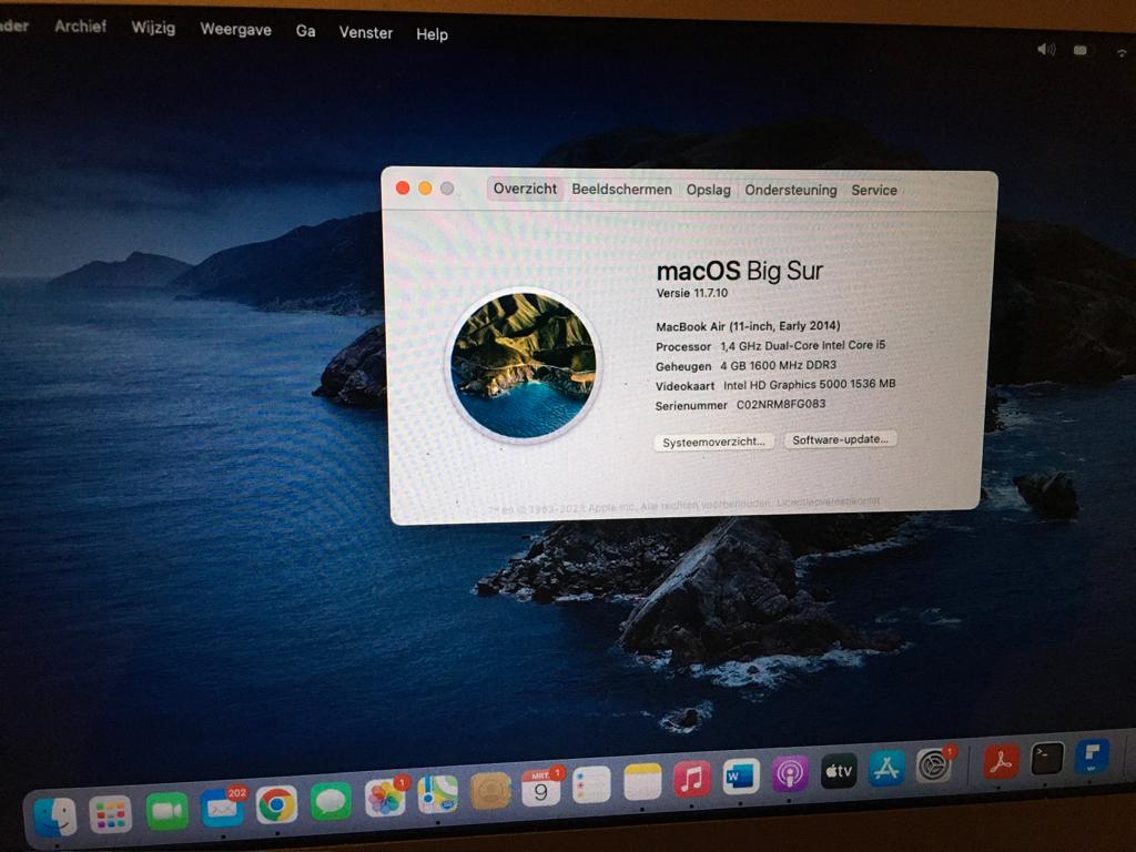Mac Book Air en Magic Mouse, Gebruikt, Ophalen of Verzenden, MacBook Air, 11 inch