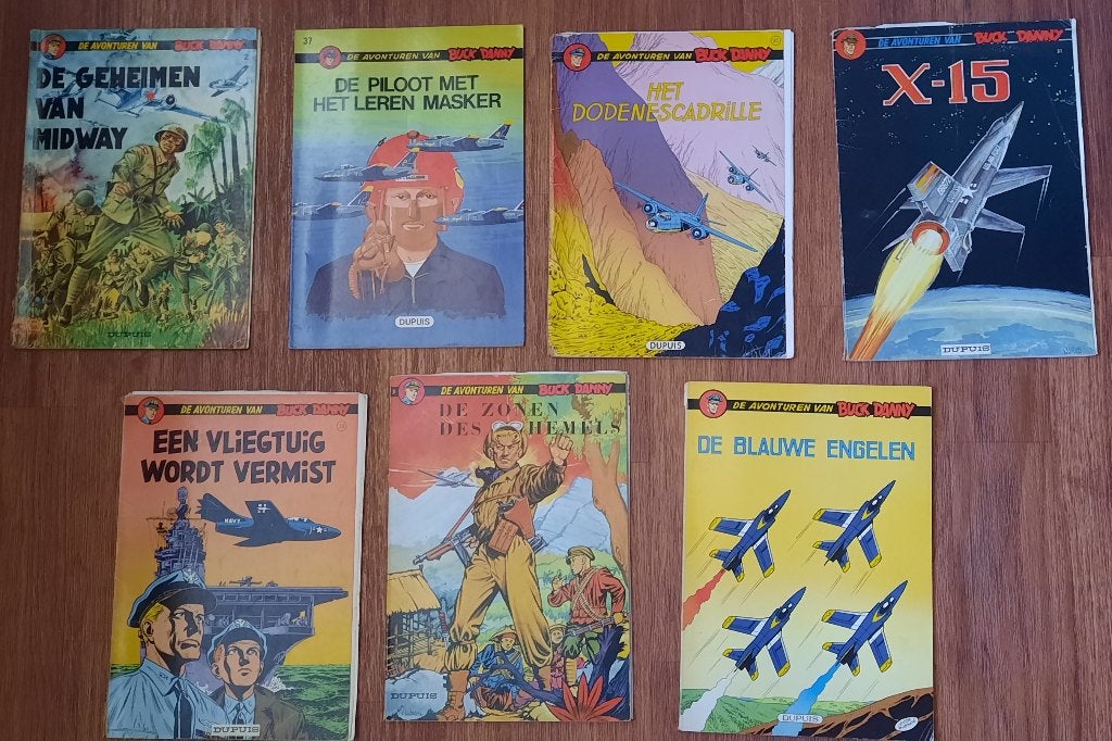 stripboeken 7x Buck Danny 1970-1976, Eén stripboek, Ophalen of Verzenden, Gelezen