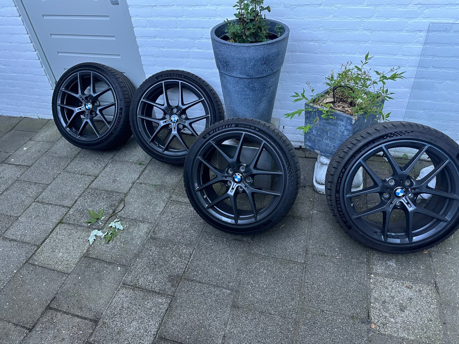 Originele BMW 1 serie 18” 554M velgen + Michelin Pilot Sport, Ophalen, 18 inch, Banden en Velgen, Zomerbanden
