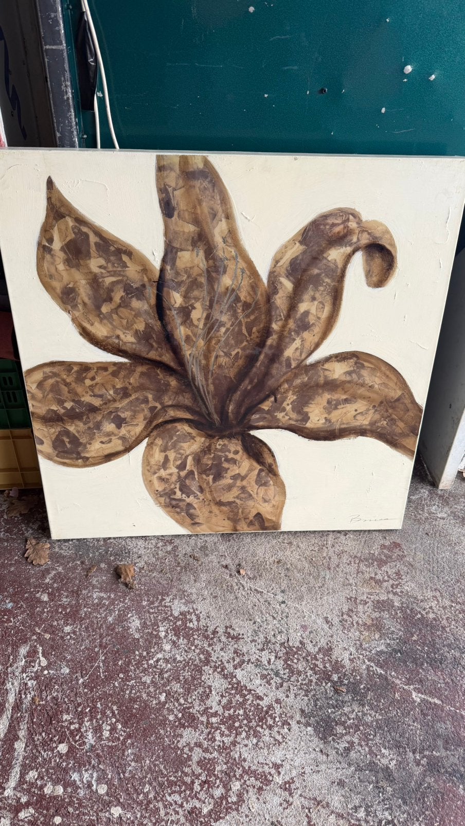 Mooi schilderij 100x100, Ophalen of Verzenden, Zo goed als nieuw, Schilderij