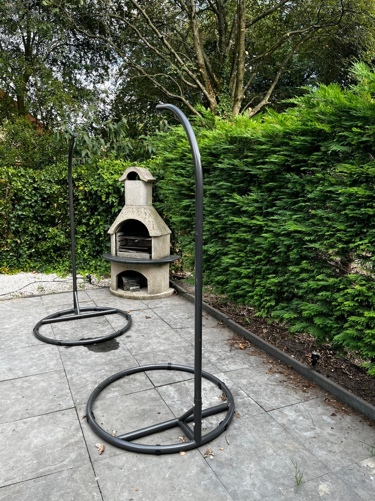 Hang stoel frames 2x grijs, Ophalen, Gebruikt