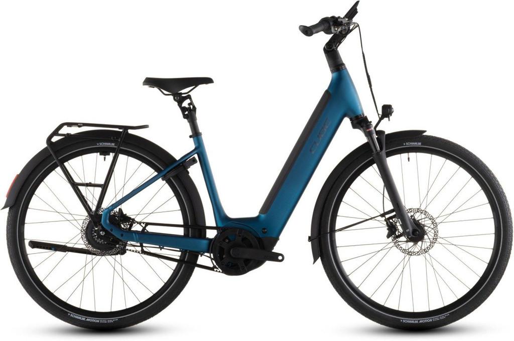 CUBE Supreme Hybrid Deluxe PRO 600 Electricblue/Chrome Dames, -, - 0
-, NL, Nieuw, 47 tot 51 cm