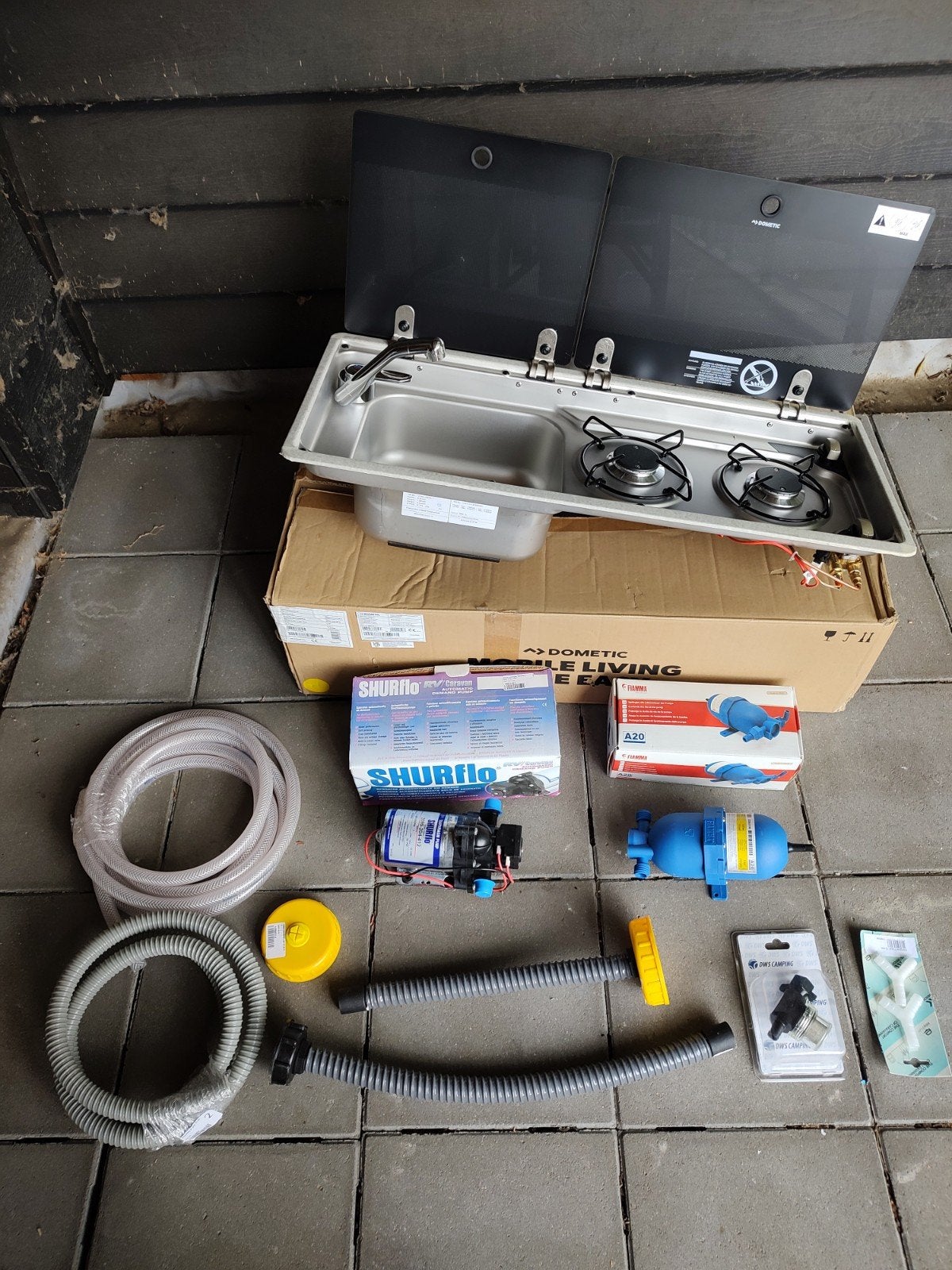 Dometic MO9722L kookplaat/spoelbak combi met waterinstallat, Ophalen of Verzenden, Nieuw