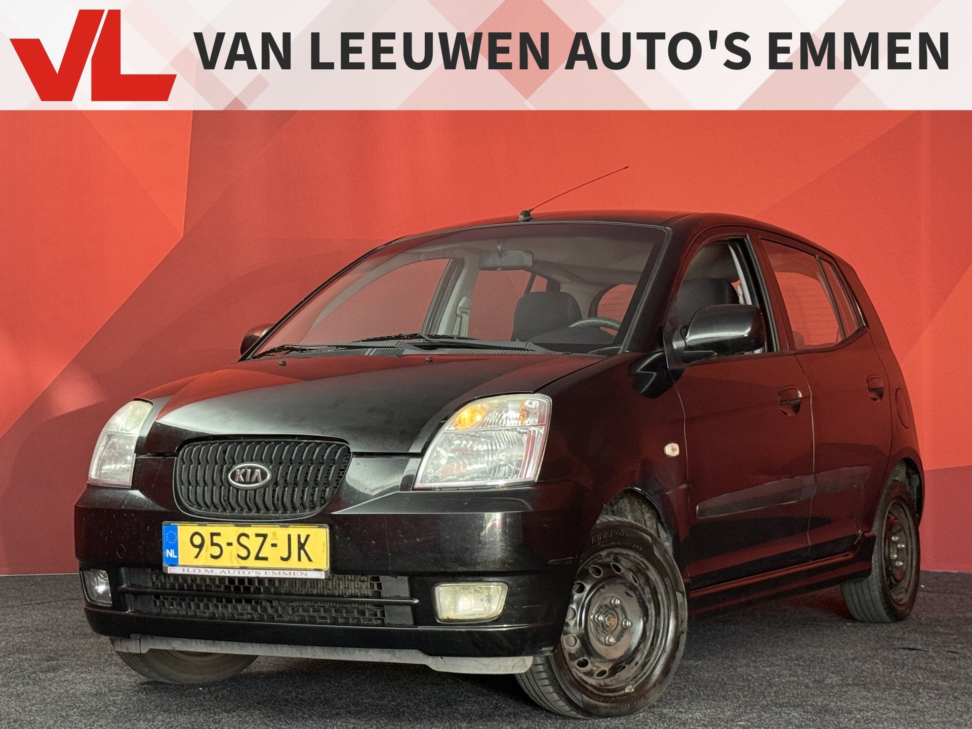 Kia Picanto 1.0 EX | Trekhaak | Stuurbekrachtiging, Voorwielaandrijving, Stof, Zwart, 4 cilinders