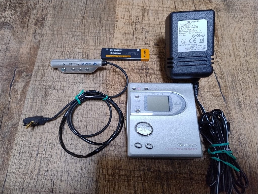 Sharp MD-MT190 Portable Minidisc Recorder, Ophalen of Verzenden, Minidisc-recorder