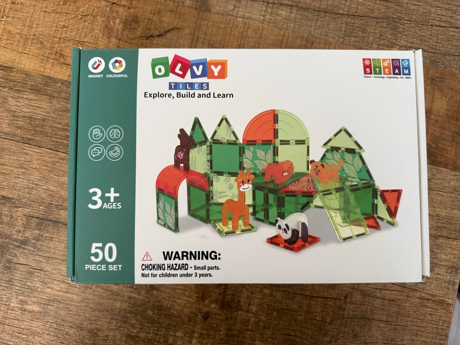 OLVV Tiles - Magnetisch Bouwspeelgoed - Dieren thema, Ophalen of Verzenden, Gebruikt, Overige merken