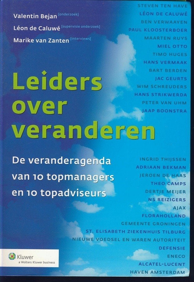 Leiders over veranderen; V. Bejan; 2011, Verzenden, Zo goed als nieuw, Management