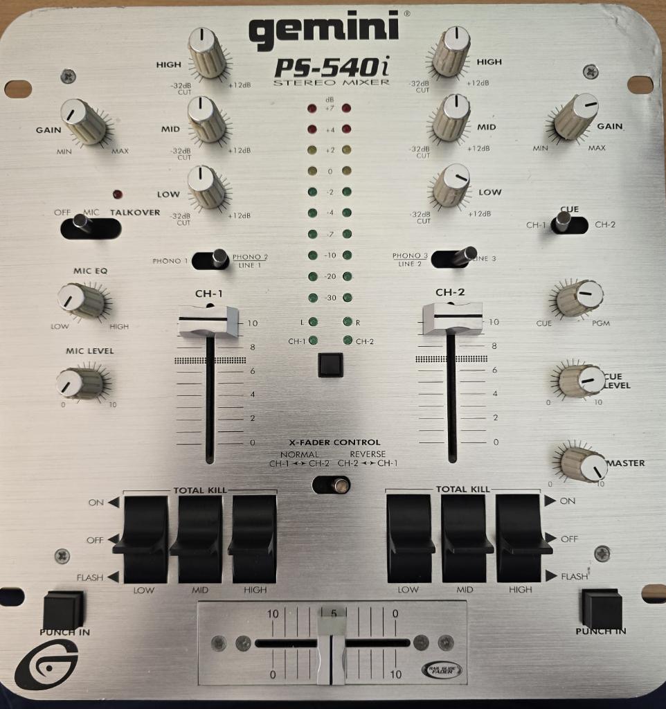 Gemini PS-540i, Ophalen of Verzenden, Gebruikt, Minder dan 5 kanalen, Microfooningang