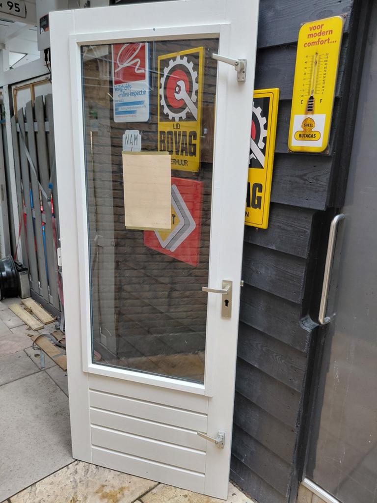 Schuurdeur balkondeur keukendeur tuinhuisdeur Achterdeur 211, Ophalen, Gebruikt, 80 tot 100 cm, Buitendeur