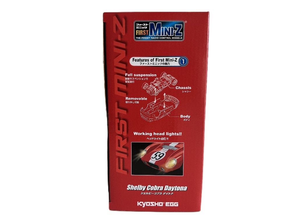 Kyosho First Mini-Z 1:28 Shelby Cobra Daytona No.59 Red, Hobby en Vrije tijd, Modelbouw | Radiografisch | Auto's, Verzenden, Nieuw