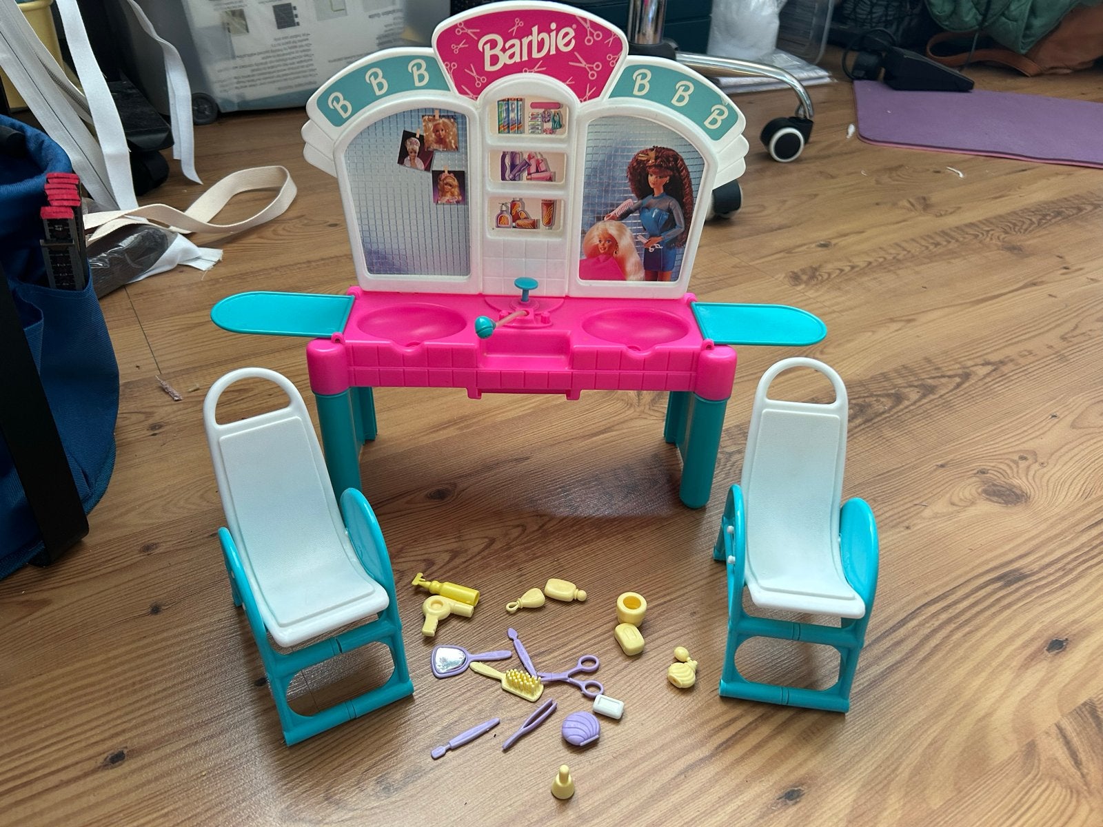 Vintage Barbie Kapsalon Speelset met Accessoires, Ophalen of Verzenden, Gebruikt, Barbie