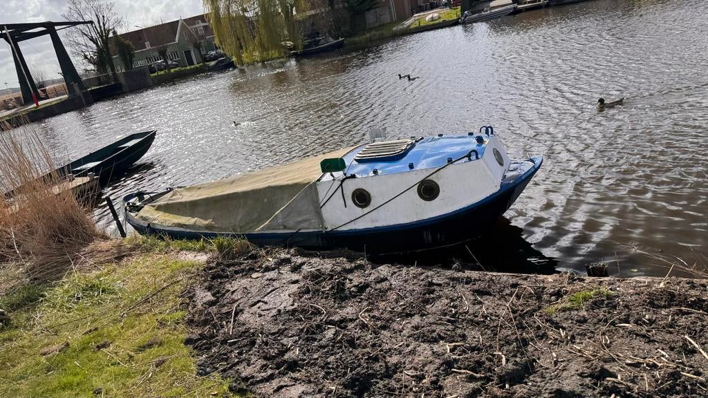 Vlet 5,5 meter met inboard dieselmotor, Watersport en Boten, Motorboten en Motorjachten, Ophalen, Gebruikt, Binnenboordmotor, Diesel
