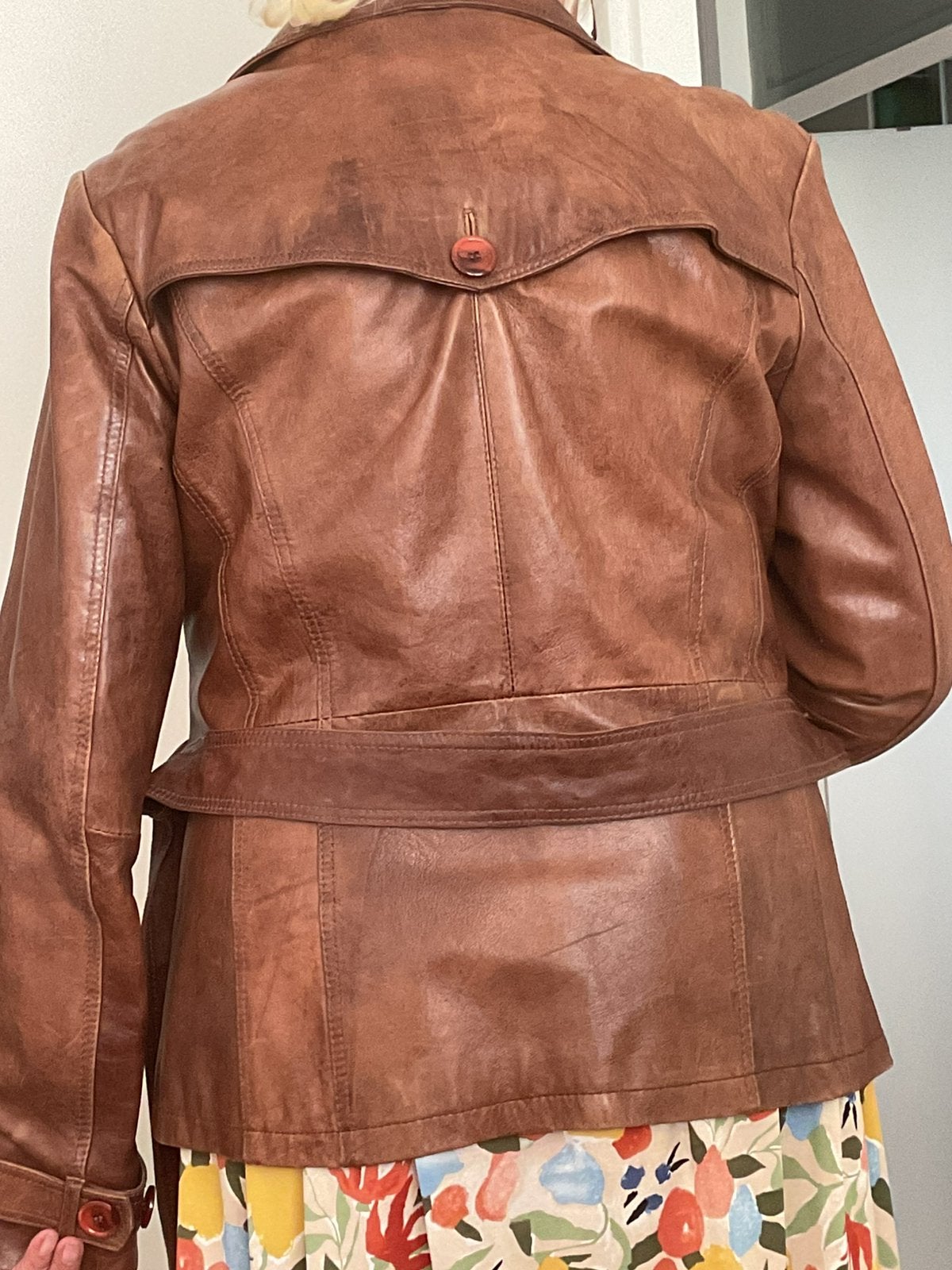 Leren jas, Kleding | Dames, Ophalen of Verzenden, Gedragen, Maat 46/48 (XL) of groter, Bruin