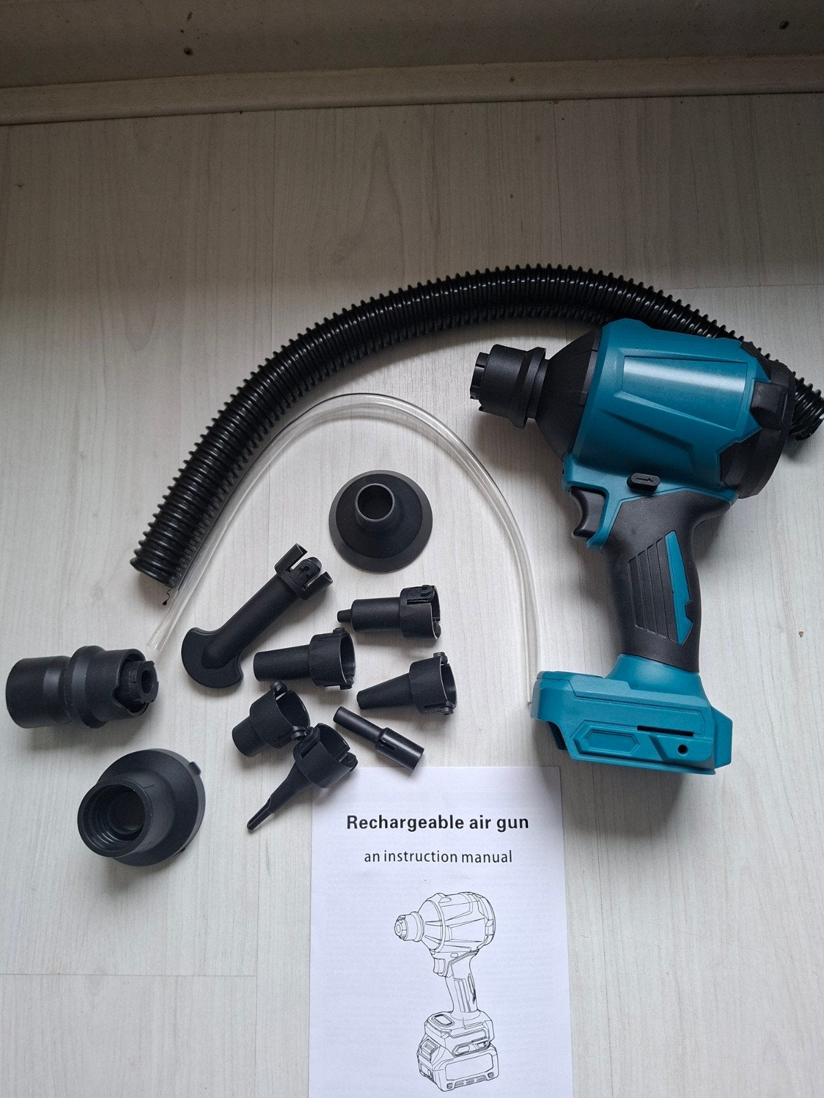 Oplaadbaar luchtpistool / stofblazer met accessoires, Ophalen of Verzenden, Nieuw