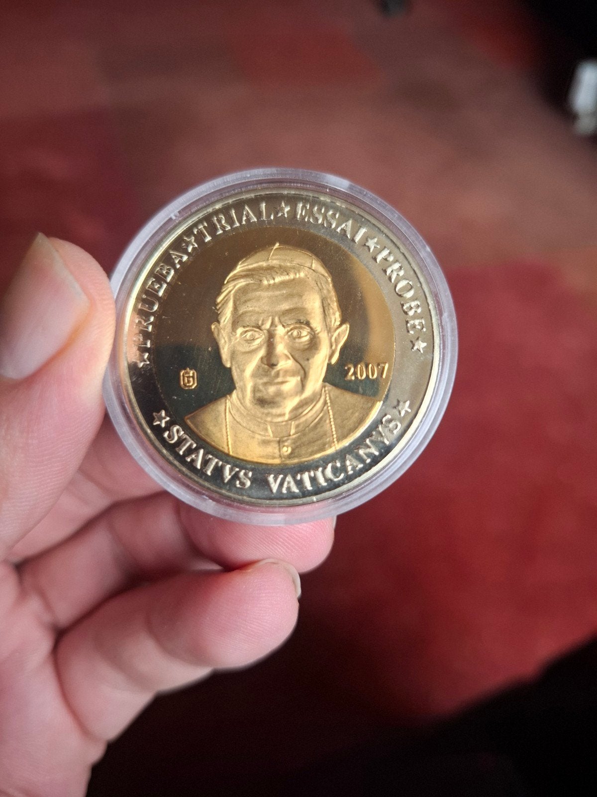 Proefontwerp Vaticaanstad 10 Euro Paus Benedictus XVI 2007, Ophalen of Verzenden, Vaticaanstad, 10 euro, Losse munt