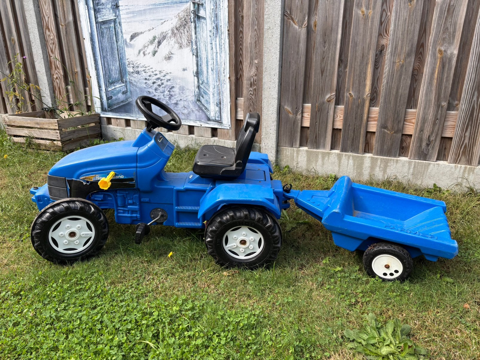 Mooie traktor met aanhanger, Ophalen, Gebruikt, Overige merken, Met kar of aanhanger