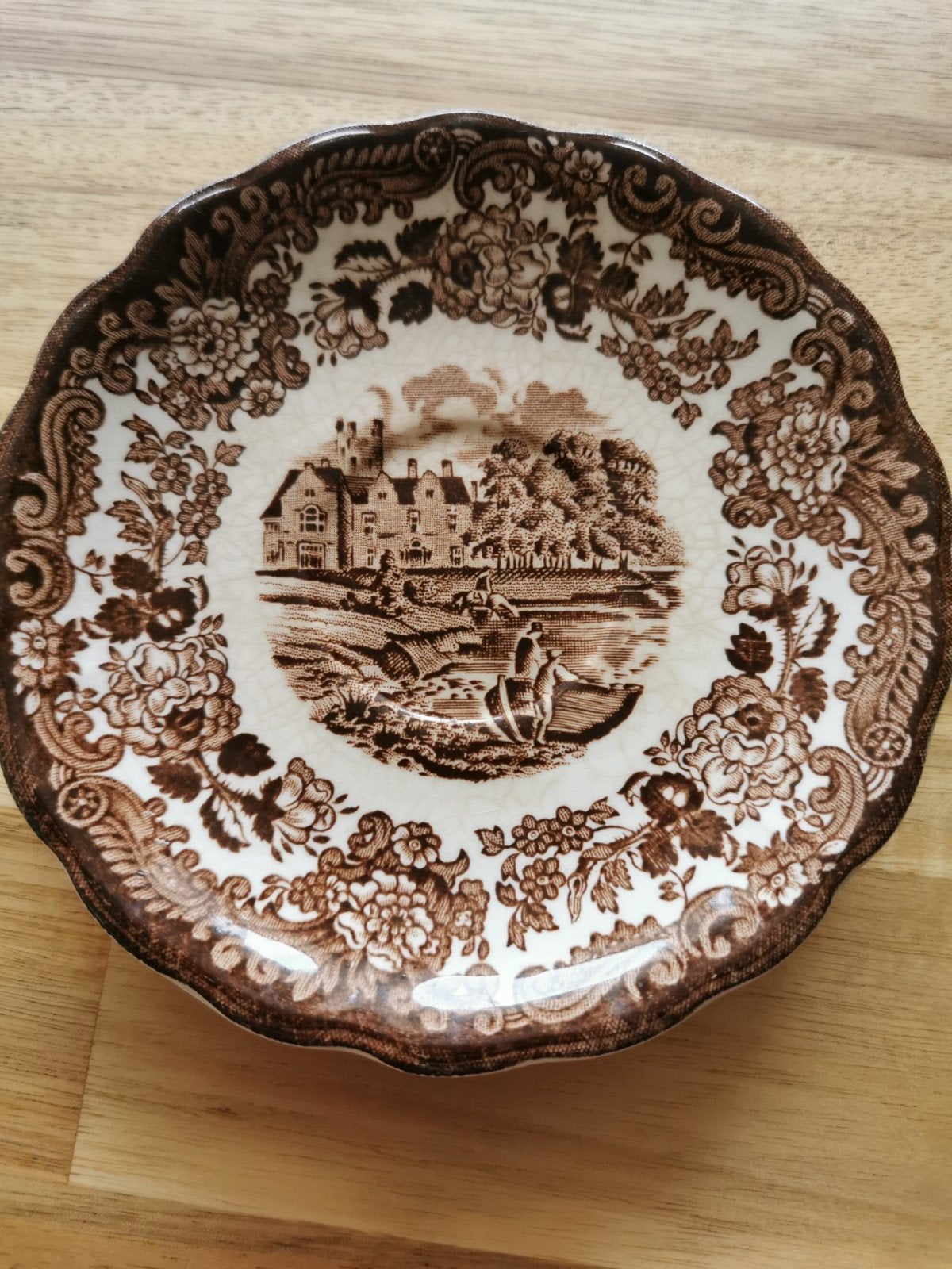 Royal Worcester Palissy Avon Scenes schotel, bruin, Ophalen of Verzenden