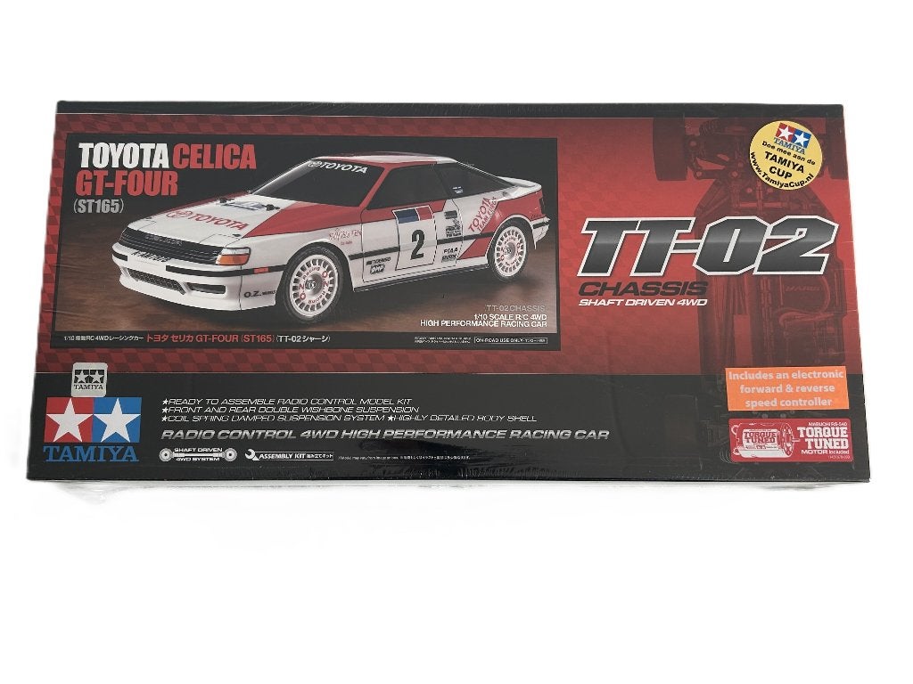 Tamiya 58718 1/10 R/C Toyota Celica GT-Four (ST165) TT-02 rc, Ophalen of Verzenden, Nieuw, Auto onroad
